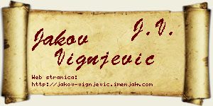 Jakov Vignjević vizit kartica